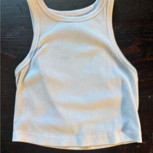Wild Fable White Sleeveless Crop Tank Top